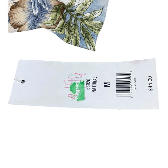 NEW W TAGS Saddlebred Men's MEDIUM Hawaiian Button Down Shirt American Flag - Picture 5 of 12